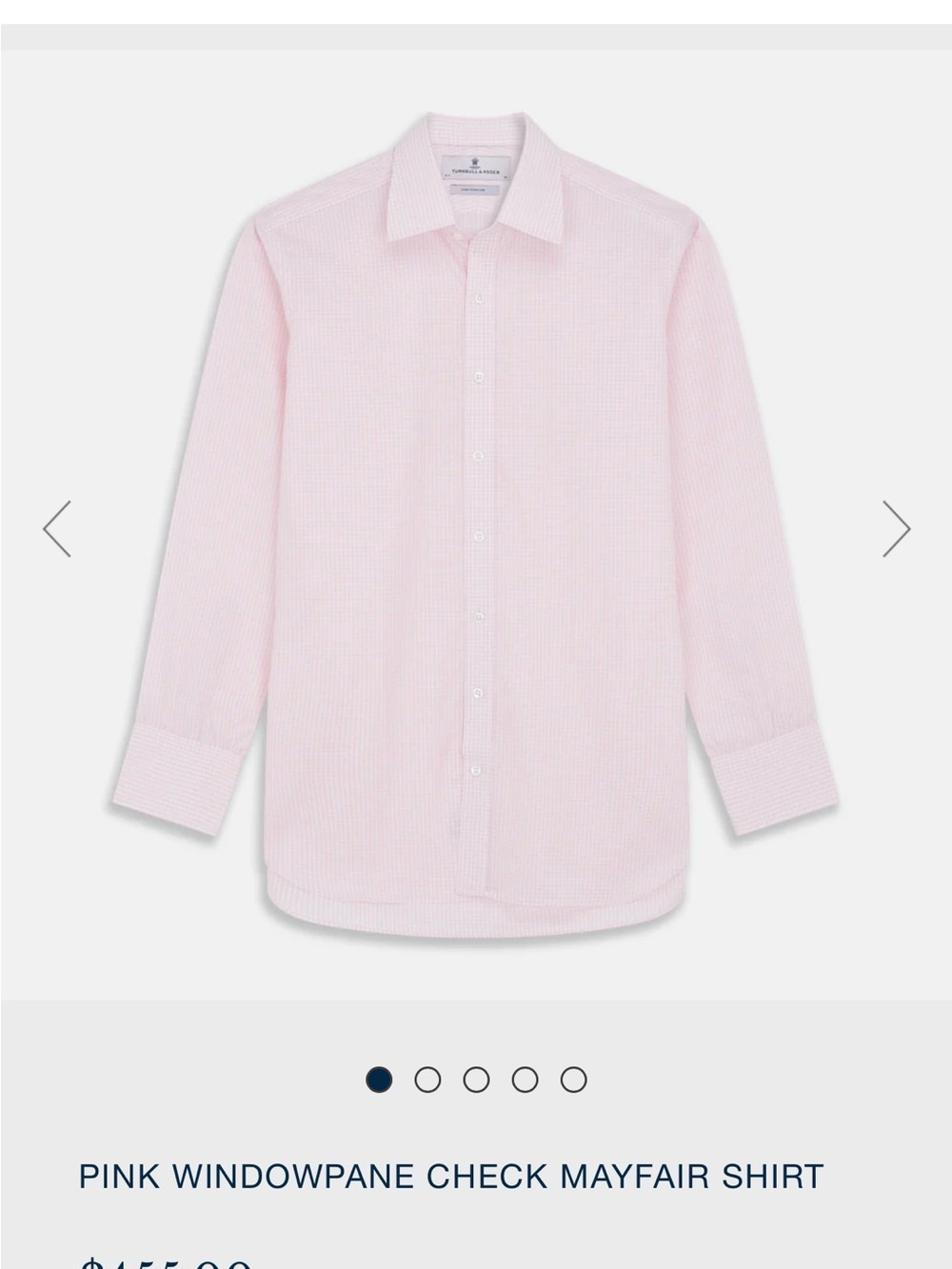 Turnbull & Asser Pink Dress Shirt neck 15 inch/ 38 cm